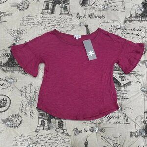 Splendid Girls Fuchsia Knit Top